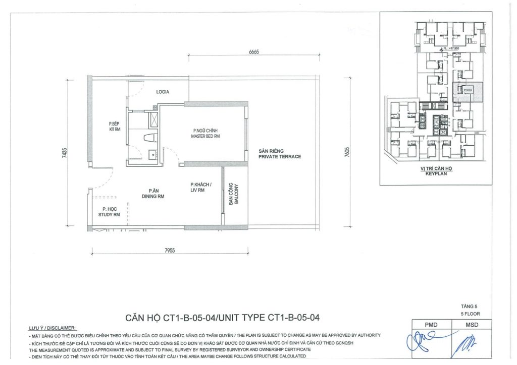 Thiết kế căn hộ CT1-B-05-04 The ZEN Residence