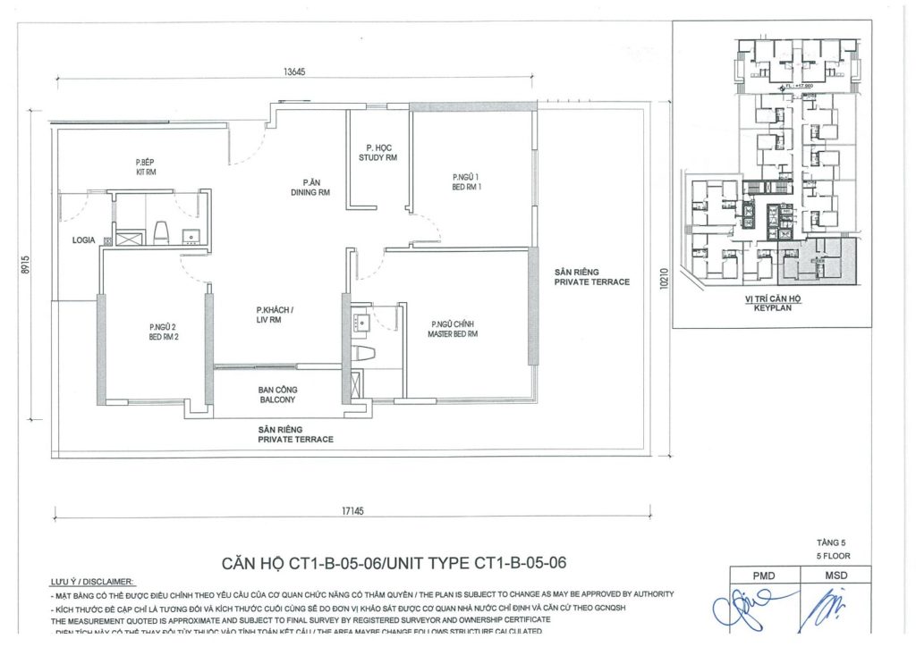 Thiết kế căn hộ CT1-B-05-06 Tòa B The ZEN Residence