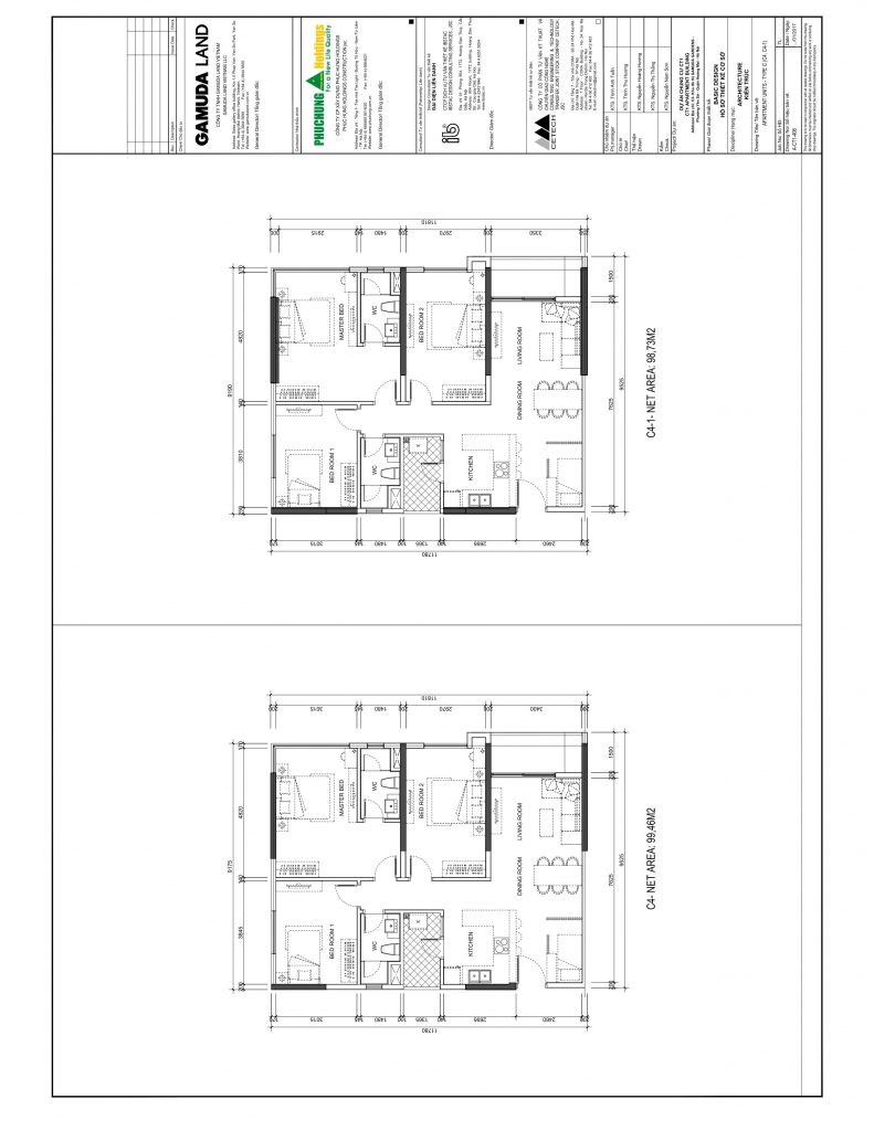 Tổng hợp bản vẽ thiết kế các tầng căn hộ chung cư The Zen Residence
