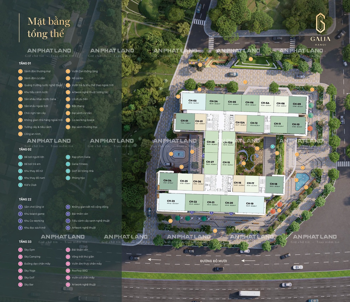 Mặt bằng Galia Yên Sở Hà Nội Tân Á Đại Thành Meyland