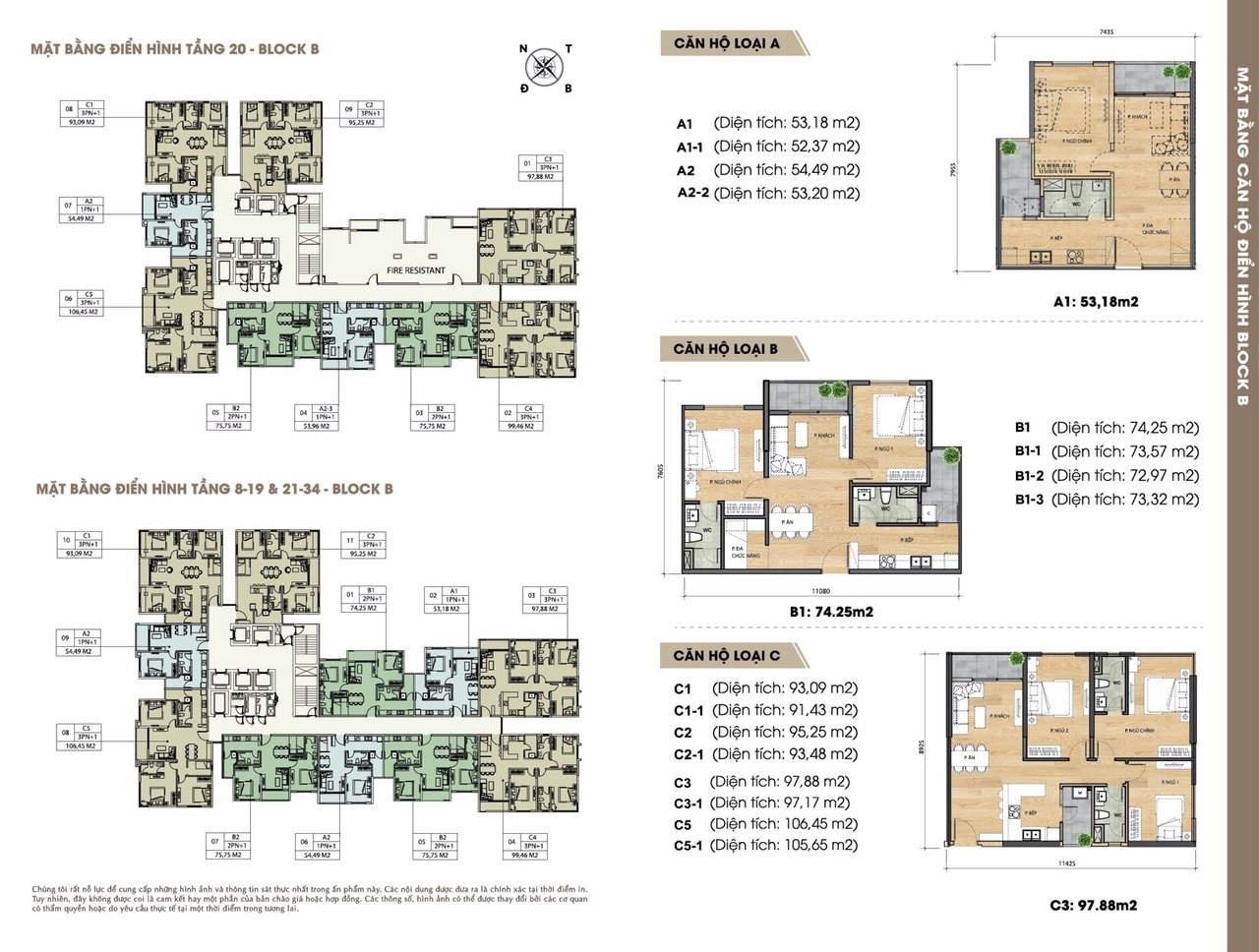 Mặt bằng tòa c the zen residence