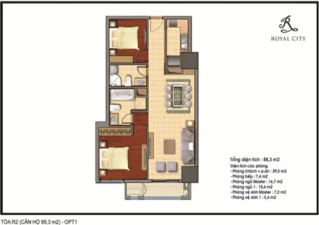 Review Bán Chung Cư Royal City: Phân Tích 3 Căn Hộ 88.3m2 Tại R1 & R2