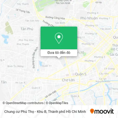 Cách Đến Chung Cư Phú Thọ - Khu B Quận 11 Bằng Xe Buýt & Tàu Hỏa