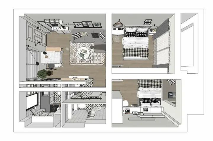 Đánh Giá File Sketchup Nội Thất Chung Cư: Giải Pháp Thiết Kế Thông Minh