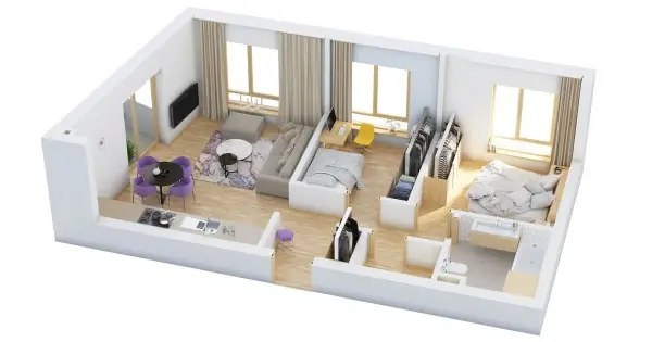 40 Mẫu Mặt Bằng Chung Cư 2 Phòng Ngủ Đẹp Và Tối Ưu Không Gian 40 Mẫu Mặt Bằng Chung Cư 2 Phòng Ngủ Đẹp Và Tối Ưu Không Gian