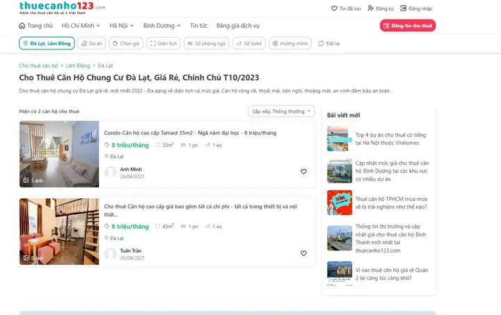 Thuê Chung Cư Đà Lạt: Hướng Dẫn Chi Tiết Và Bảng Giá Cập Nhật Thuê Chung Cư Đà Lạt: Hướng Dẫn Chi Tiết Và Bảng Giá Cập Nhật