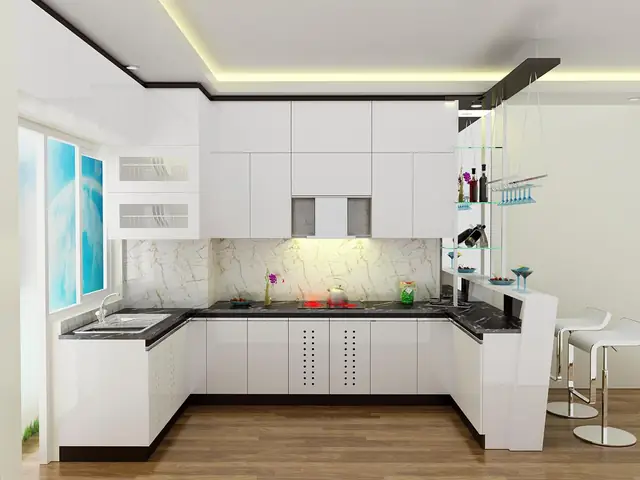 Tủ Bếp Chung Cư Giá Rẻ: Top 7 Mẫu Đẹp, Tiết Kiệm Diện Tích Nhất