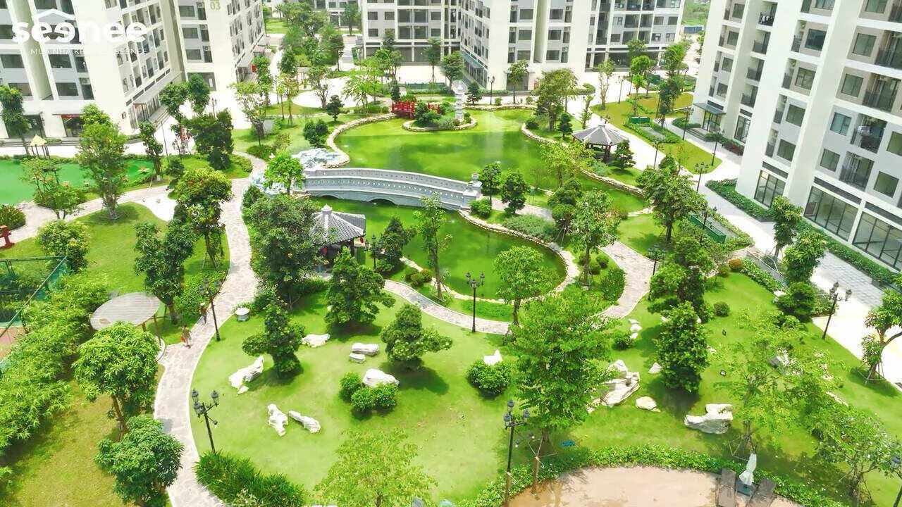 Góc vườn Nhật Origami độc đáo tại Công Viên Ánh Sáng Vinhomes Grand Park Thủ Đức