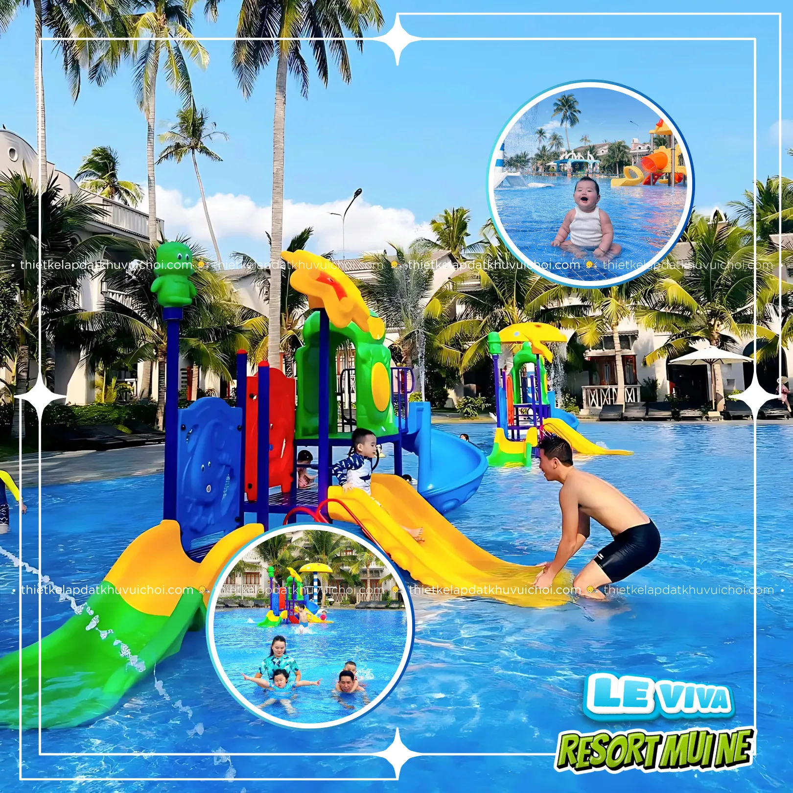 Khu vui chơi nước ở Le VIVA Resort Mui Ne
