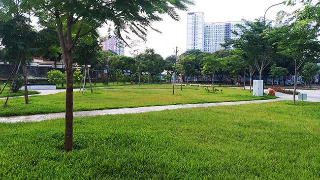 Lối đi bộ rợp bóng cây tại Công Viên Bình Thọ Thủ Đức