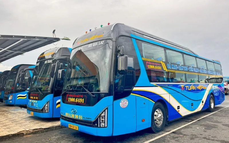 Nhà xe Tuấn Hiệp nổi tiếng với dịch vụ tốt, các dòng xe đời mới