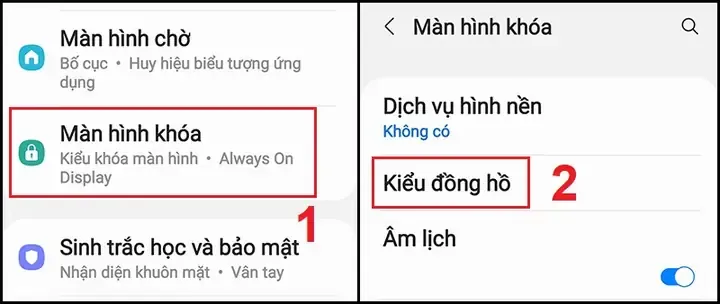 HÆ°á»›ng Dáº«n CÃ i Äáº·t Äá»“ng Há»“ Cho MÃ n HÃ¬nh KhÃ³a