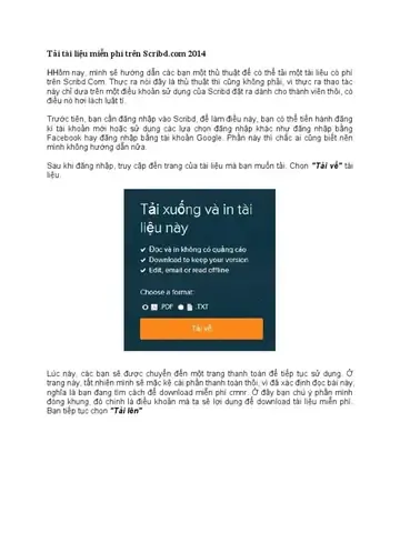 Tải Tài Liệu Miễn Phí Trên Scribd | Pdf