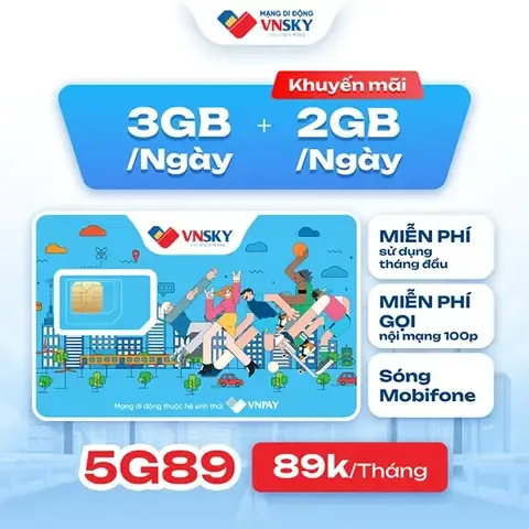Sim Data 5g (5gb/ngày) Sóng Mobifone + Tặng Data Tháng Đầu + 100 Phút Gọi Nội Mạng