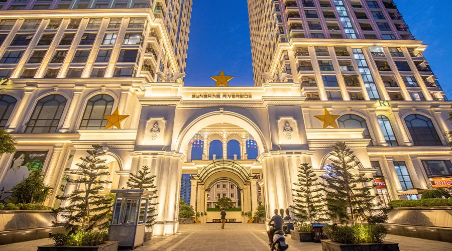 Tổng thể dự án Sunshine Riverside với tiện ích đa dạng và không gian xanh