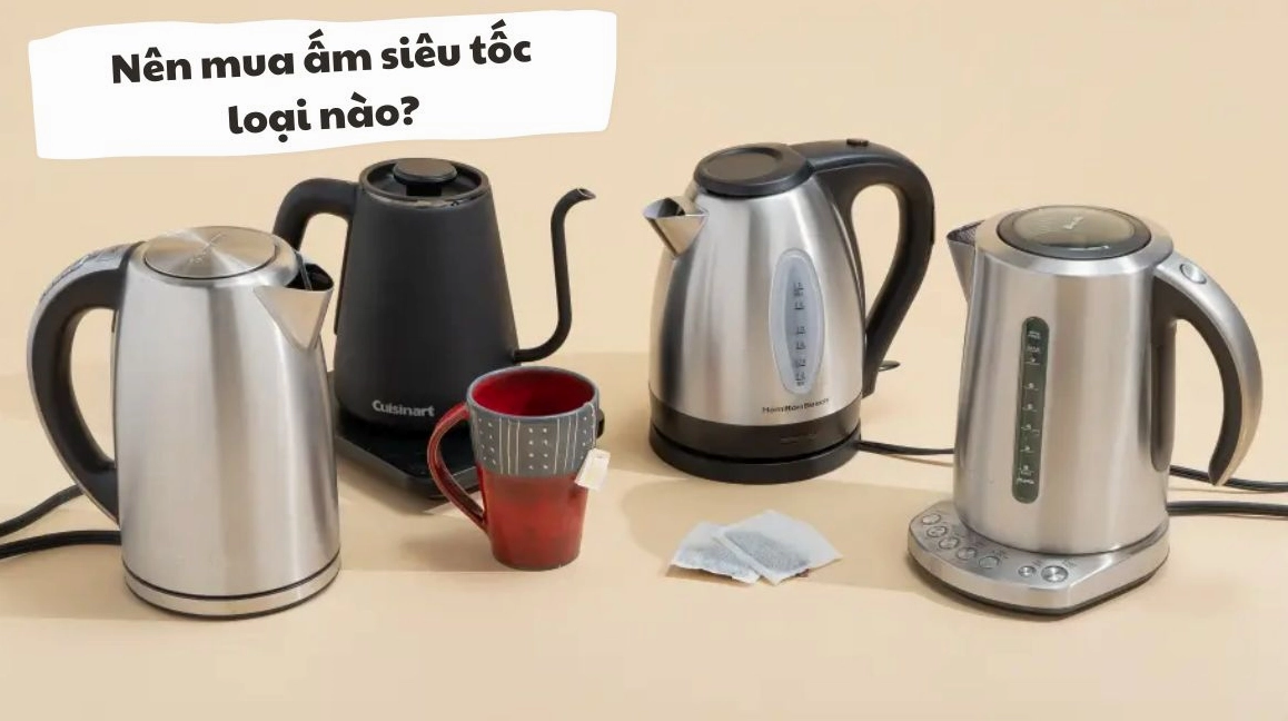 Ấm đun nước siêu tốc chất liệu inox cao cấp
