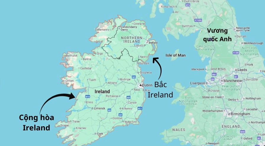 Ireland là nước nào? Khám phá Đảo Ngọc Xanh năm 2026 Bản đồ đảo Ireland