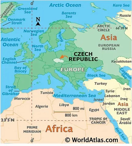 Bản đồ Cộng hòa Séc