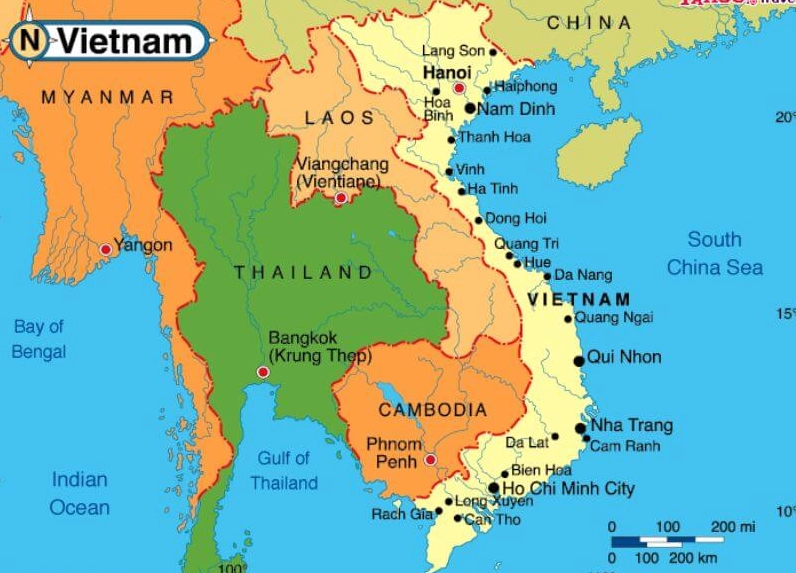 Bán đảo Đông Dương Gồm Những Nước Nào? Khám Phá Chi Tiết 2026 Bản đồ hành chính các nước thuộc bán đảo Đông Dương