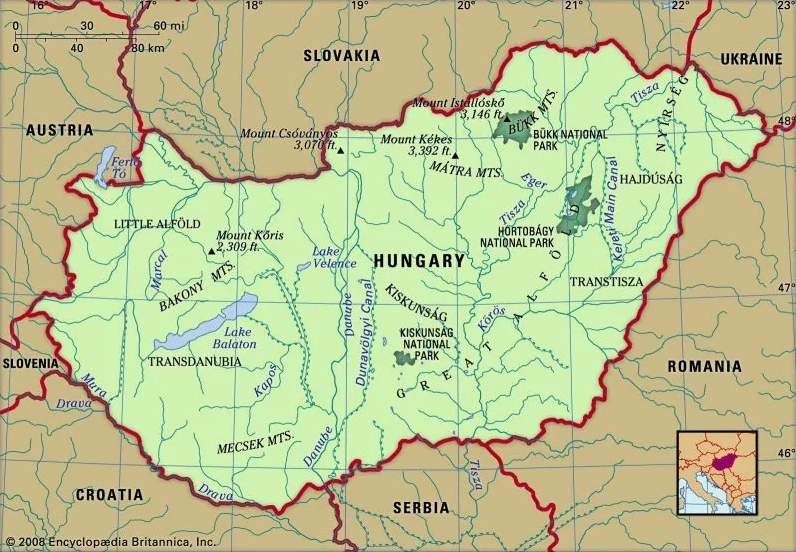Bản đồ Hungary