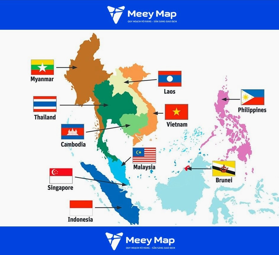 Đông Nam Á Lục Địa Gồm Những Nước Nào? Khám Phá Chi Tiết 2026 Bản đồ khu vực Đông Nam Á