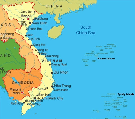 Bản đồ Việt Nam thể hiện Hoàng Sa và Trường Sa