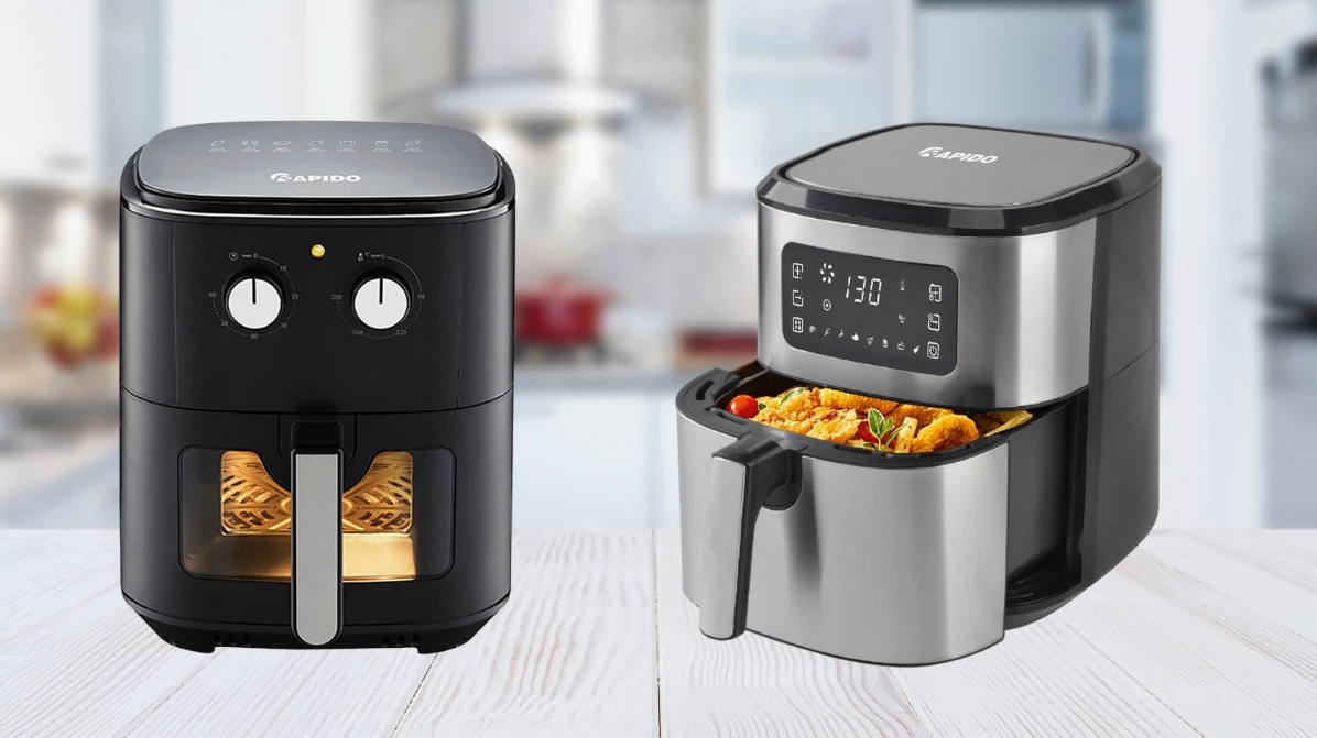 Bếp từ Rapido với mặt kính đen bóng