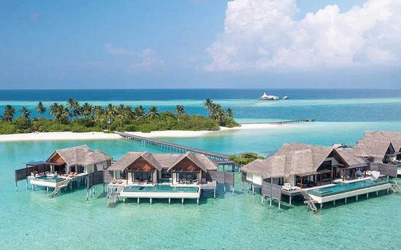 Biển xanh cát trắng tại Maldives