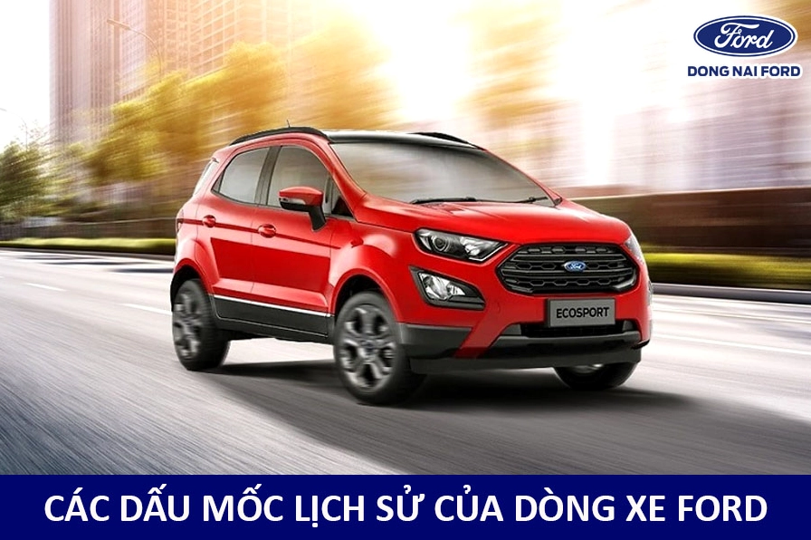 Biểu đồ các mốc lịch sử phát triển của Ford