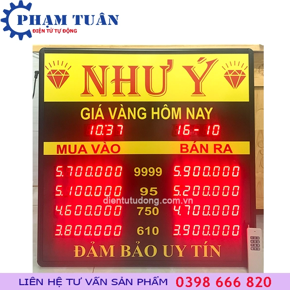 Biểu đồ giá vàng chi tiết theo ngày
