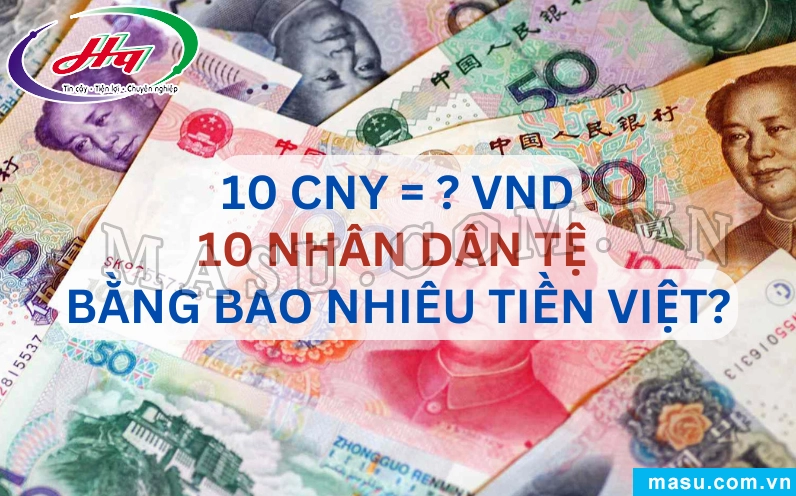 Biểu đồ so sánh giá trị 10000 tệ và tiền Việt Nam