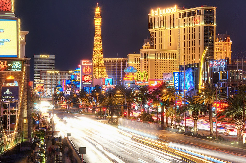 Biểu tượng Las Vegas Strip về đêm