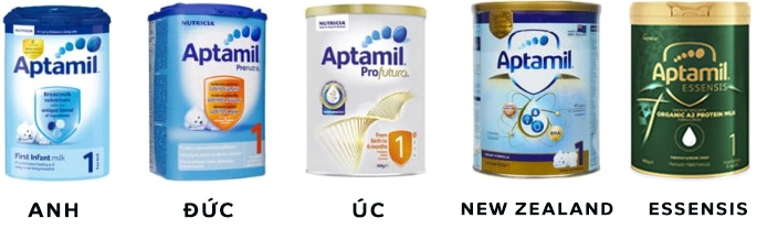 Các loại sữa Aptamil phổ biến