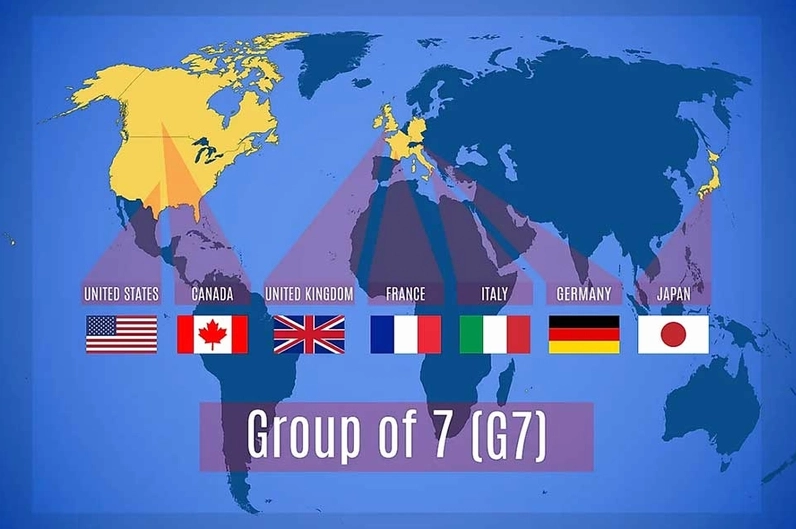 G7 gồm những nước nào? Danh sách thành viên và vai trò Các nhà lãnh đạo G7 trong một cuộc họp thượng đỉnh