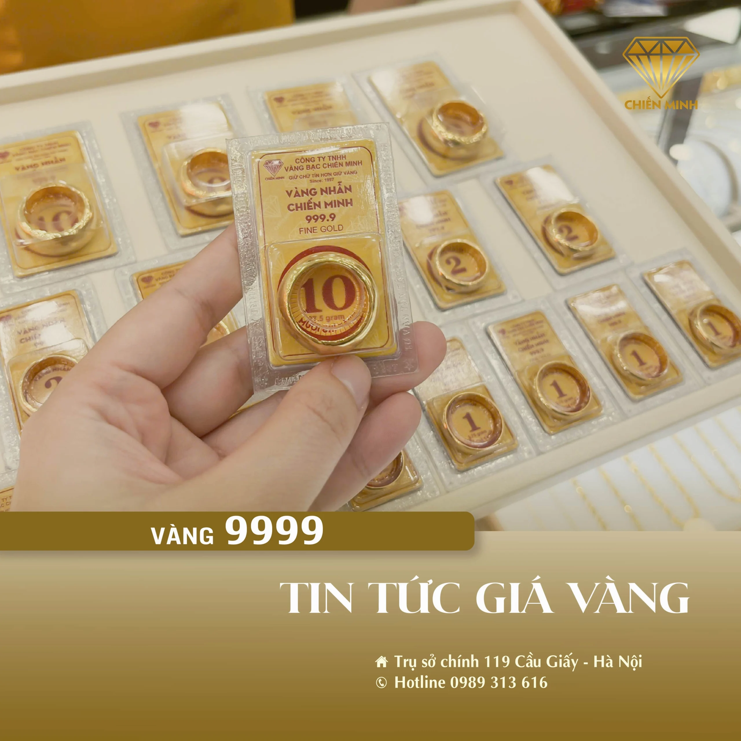 Cận cảnh thỏi vàng Vàng Chiến Minh