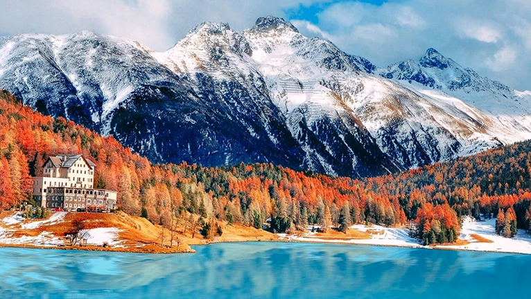 Cảnh quan núi Alps Thụy Sĩ