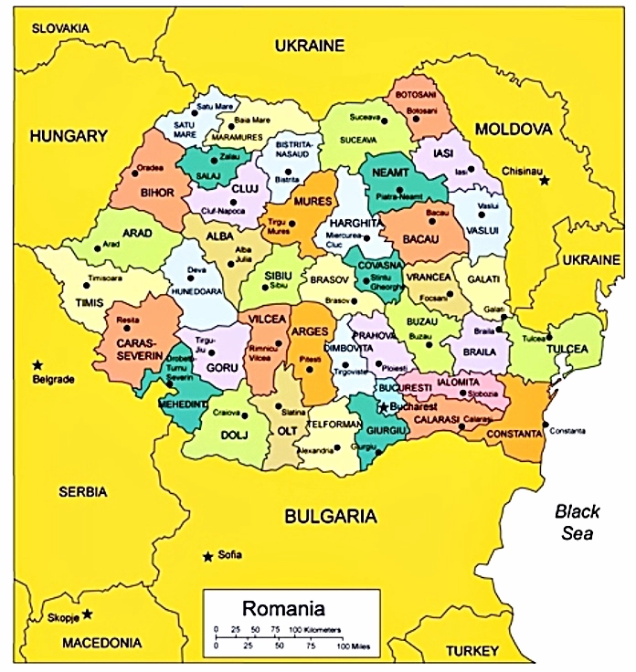 Cảnh quan Romania nhìn từ trên cao