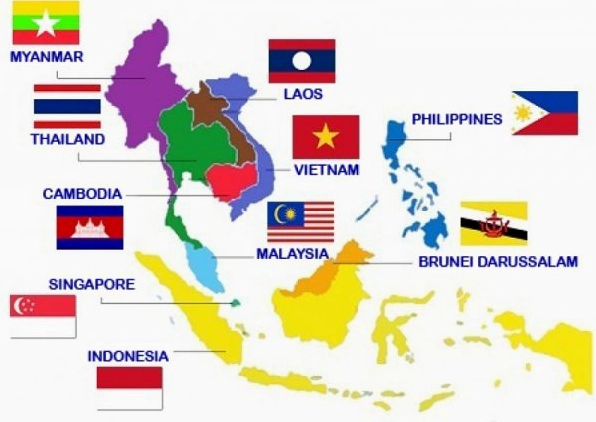 Cờ Malaysia và bản đồ