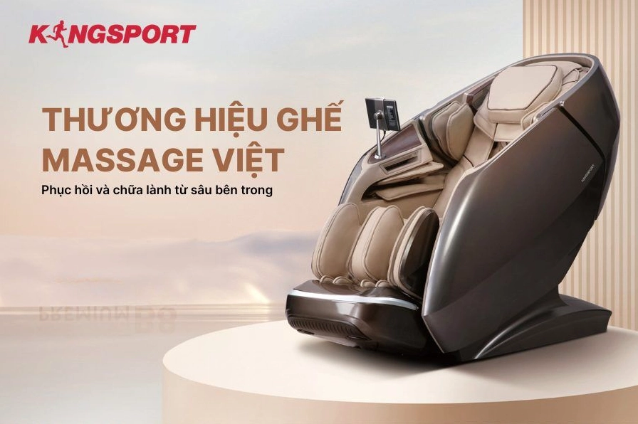 Ghế massage Kingsport của nước nào? Giải đáp chi tiết 2026 Ghế massage Kingsport trong không gian phòng khách