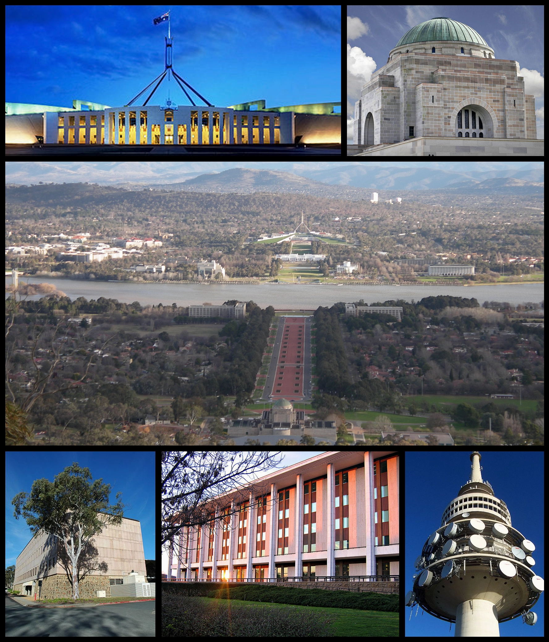 Hình ảnh tổng hợp các địa điểm nổi bật ở Canberra