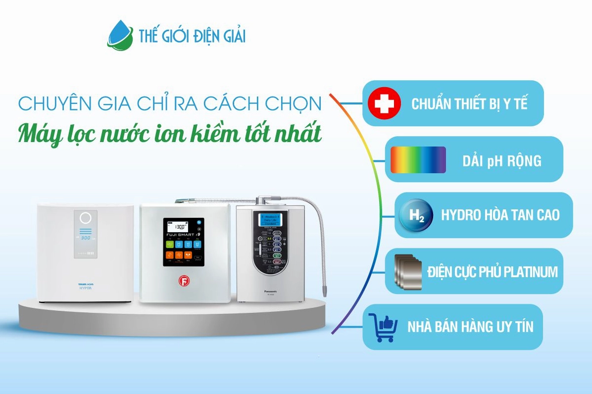 Máy Lọc Nước Ion Kiềm Loại Nào Tốt Nhất 2026? Hướng dẫn chọn máy lọc nước ion kiềm