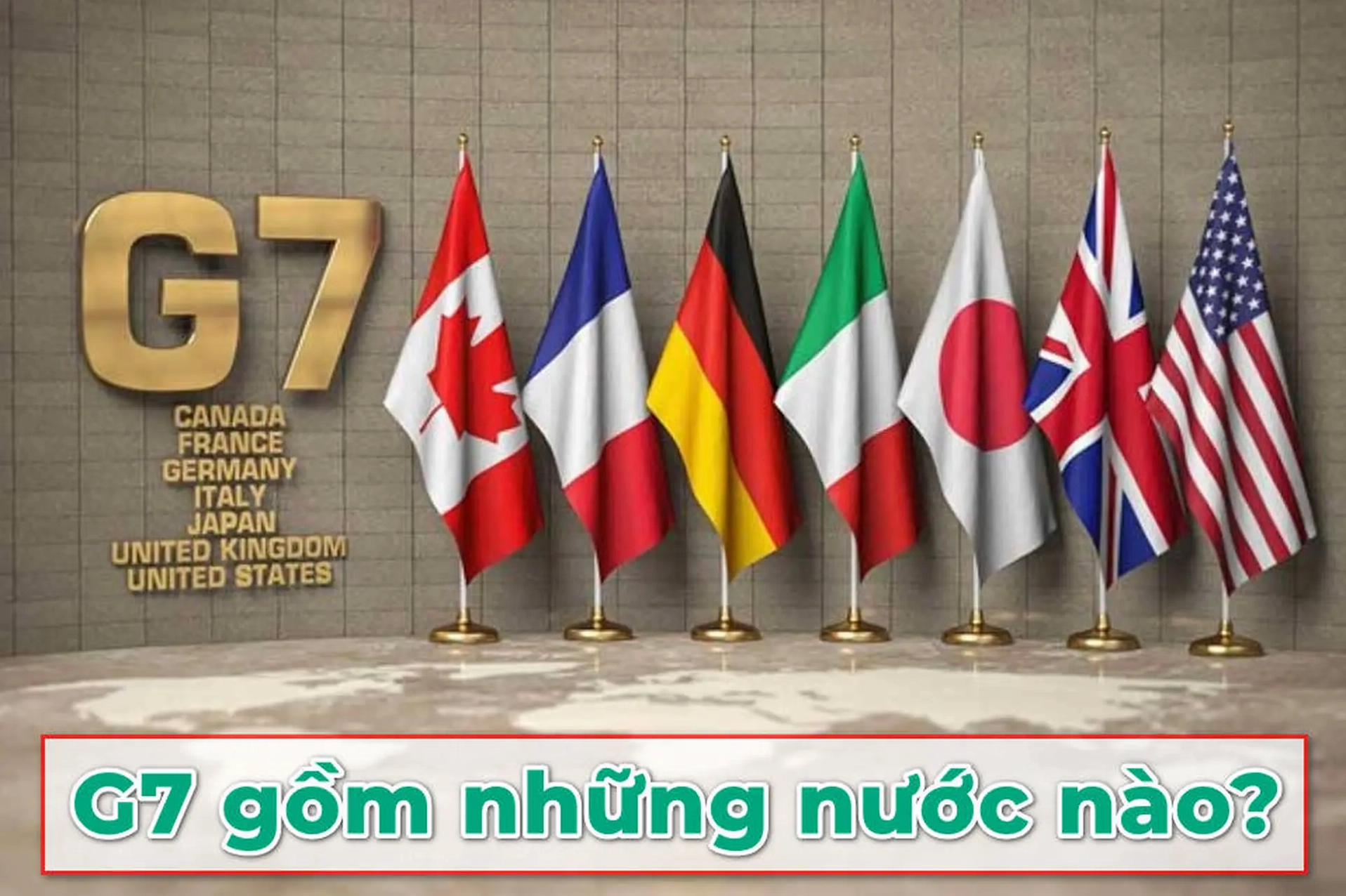 G7 gồm những nước nào? Danh sách thành viên và vai trò Logo G7 hoặc biểu tượng của sự hợp tác quốc tế