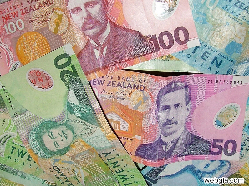 Mặt trước và mặt sau tờ tiền đô la New Zealand