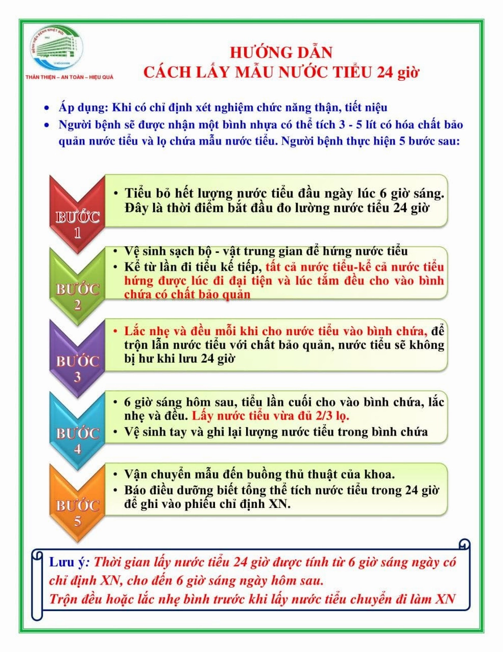 Mẫu nước tiểu buổi sáng đầu tiên