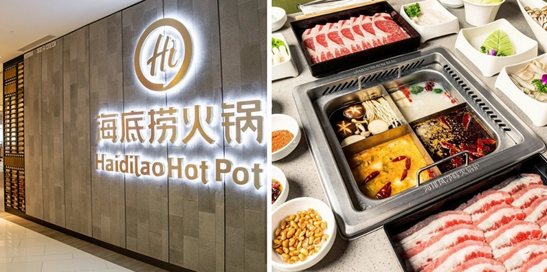 Đồ ăn hấp dẫn tại Haidilao