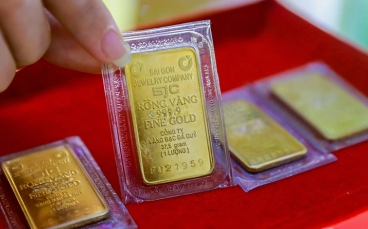 Đồ họa so sánh giá vàng và USD