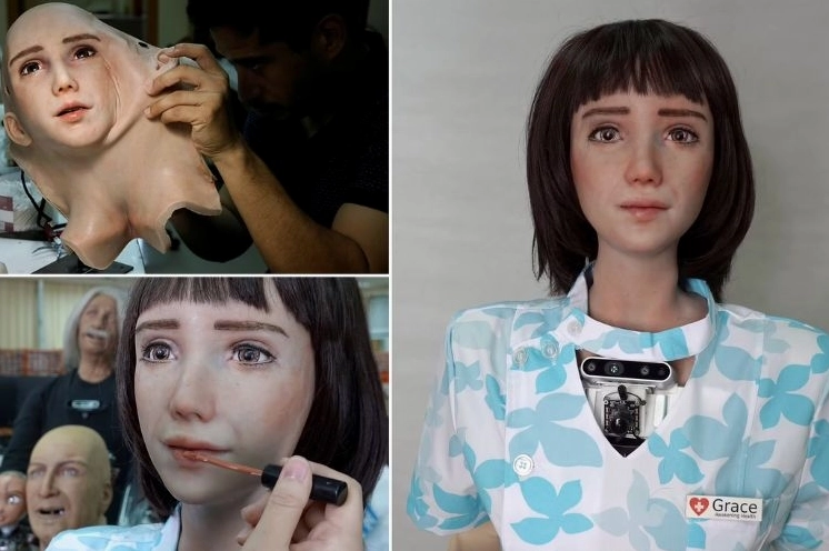 Robot Grace tương tác với con người