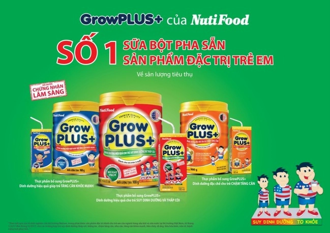 Sữa Nutifood Grow Plus+ cho trẻ