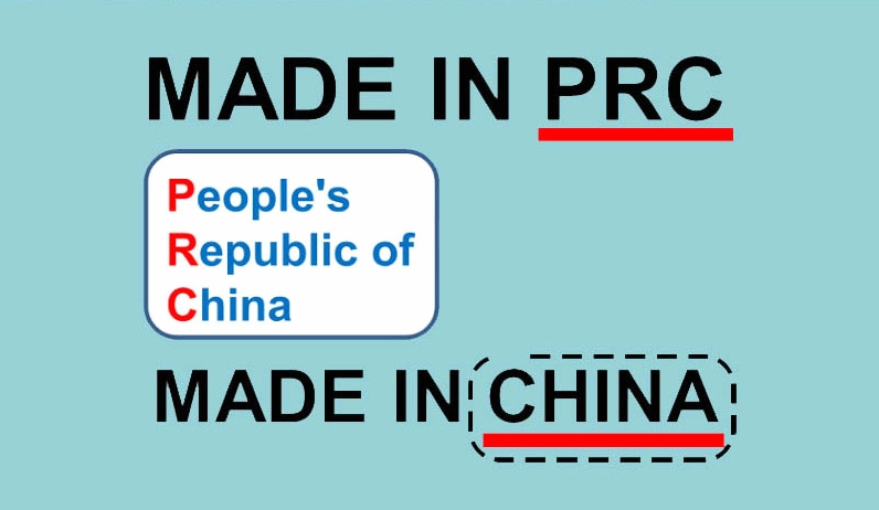 Tem Made in PRC trên bao bì sản phẩm