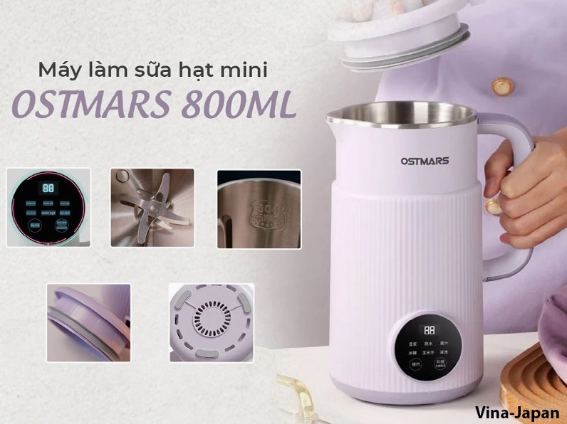 Máy làm sữa hạt Ostmars của nước nào? Đánh giá chi tiết 2026 Thiết kế hiện đại của máy làm sữa hạt Ostmars